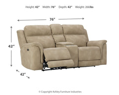 Next-Gen Durapella - Reclining Power Loveseat With Console