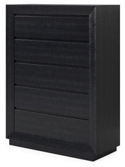 Londer - Black - Five Drawer Chest