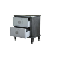 House - Beatrice Nightstand - Charcoal & Light Gray Finish