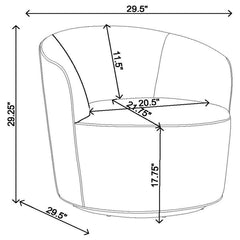 Joyce - Upholstered Barrel Back Swivel Chair