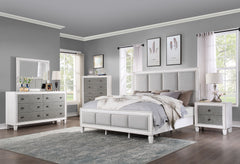 Katia - Nightstand - Rustic Gray & White Finish