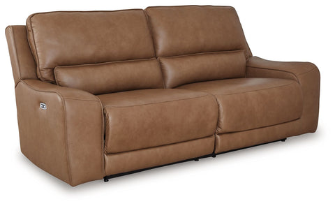 DeepWakes - Caramel - 2 Seat Power Reclining Sofa Adjustable Headrest