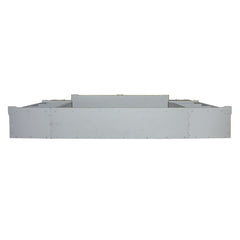 House Marchese - Entertainment Center - Gold Trim & Pearl Gray