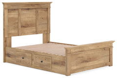 Makidern - Panel Storage Bed With Under Bed Storage Unit
