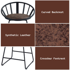 Zudora - Counter Height Chair (Set of 2) - Synthetic Leather & Black