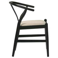 Dinah - Wood Wishbone Dining Side Chair (Set of 2) - Black