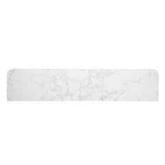 Clayten - Server With Marble Top & Fireplace - White & Espresso