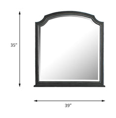 House - Beatrice Mirror - Charcoal Finish