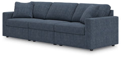 Modmax - Ink - 3-Piece Sectional Sofa - Fabric