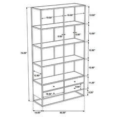 Belcroft - 4-Drawer Storage Bookshelf - Natural Acacia