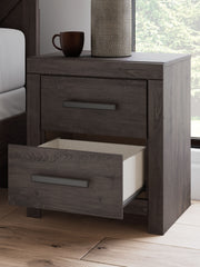 Prendonea - Charcoal - Two Drawer Night Stand