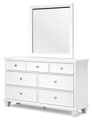 Fortman - White - Dresser And Mirror