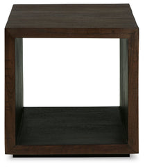 Hensington - Brown / Black - Square End Table