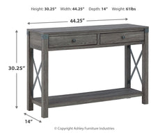 Freedan - Console Sofa Table - Grayish Brown