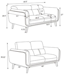 Shania - Upholstered Low Back Loveseat - Black