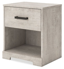 Shawburn - Whitewash - One Drawer Night Stand