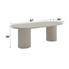 Laela - Dining Table - Bone White
