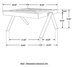 Avery - Rectangular Solid Mango Wood Coffee Table - Natural