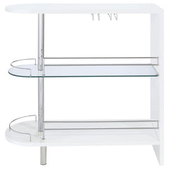 Adolfo - Rectangular 2-Tier Home Bar Table