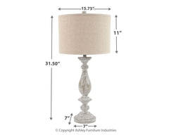 Bernadate - Poly Table Lamp (Set of 2) - Whitewash