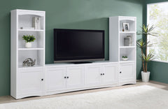 Laughlin - 3 Piece Entertainment Center With Gunmetal - White