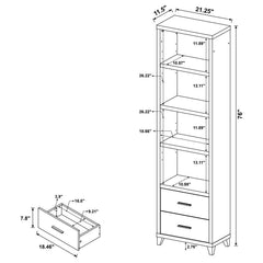 Lewes - 4 Piece TV Entertainment Center - Cappuccino