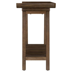 Ornelas - 46" Console Table With Slatted Shelf - Mango Brown