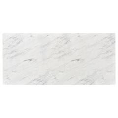 Mayer - Rectangular Faux Marble Dining Table - White