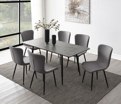 Horizon - 63" Butterfly Leaf Extension Dining Table - Gray