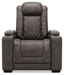 HyllMont - Gray - PWR Recliner/Adj Headrest