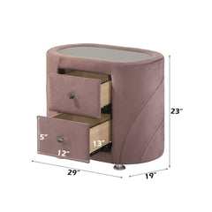 Salonia - Nightstand - Pink Velvet