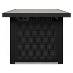 Beachcroft - Rectangular Fire Pit Table - Black / Light Gray