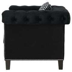 Reventlow - Upholstered Track Arm Accent Chair - Black