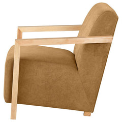 Diego - Upholstered Accent Arm Chair With Wood Arms