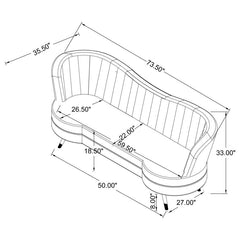 Sophia - Upholstered Channel Tufted Sofa Set
