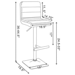 Bianca - Square Upholstered Adjustable Bar Stools (Set of 2)