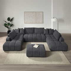 Chosen - Ottoman - Gray Chenille