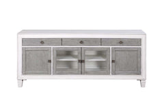 Katia - TV Stand - Rustic Gray & White Finish