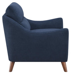 Gano - Upholstered Sloped Arm Accent Chair - Navy Blue