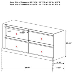 Azalia - 4-Drawer Dresser - Walnut