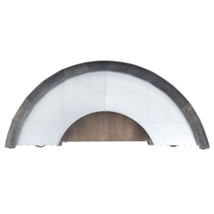 Rahma - Bar Table - Antique Ebony Top Grain Leather & Aluminum