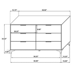 Kendall - 6-Drawer Dresser