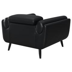 Shania - Upholstered Low Back Accent Chair - Black