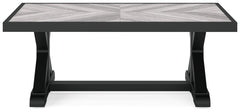 Beachcroft - Rectangular Cocktail Table - Black / Light Gray