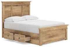 Makidern - Panel Storage Bed With 2 Under Bed Storage Units