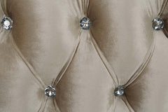 Sorina - Sofa With 7 Pillows - Velvet, Fabric & Antique Gold