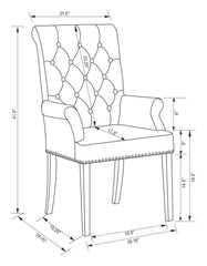 Alana - Upholstered Dining Arm Chair