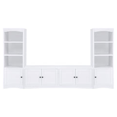 Laughlin - 3 Piece Entertainment Center With Gunmetal - White