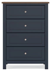 Landocken - Brown / Blue - Four Drawer Chest