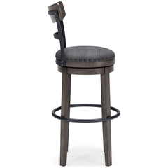 Caitbrook - Gray - Tall UPH Swivel Barstool